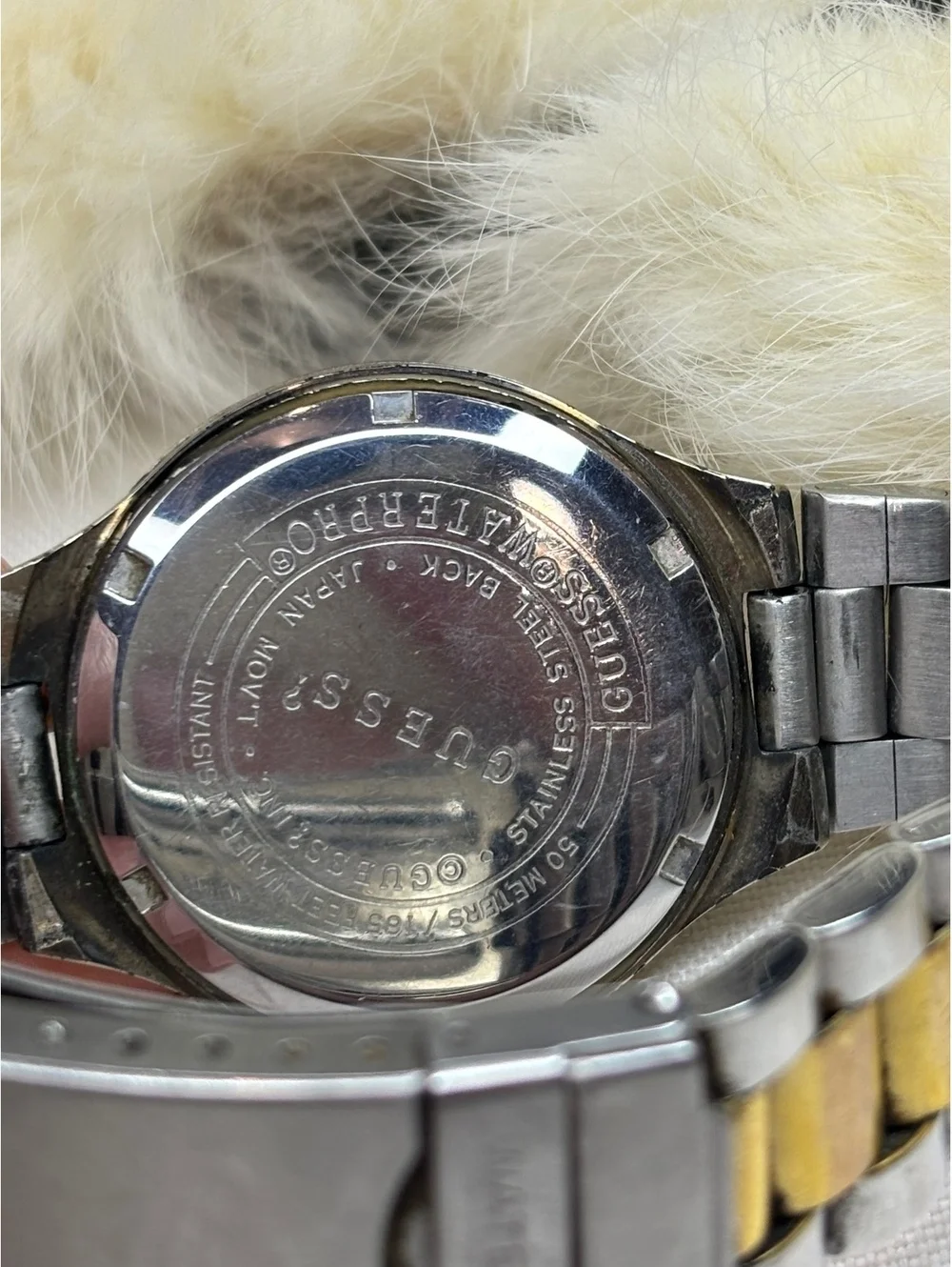 Guess Two-Tone Stainless Steel Water Resistant Wristwatch
